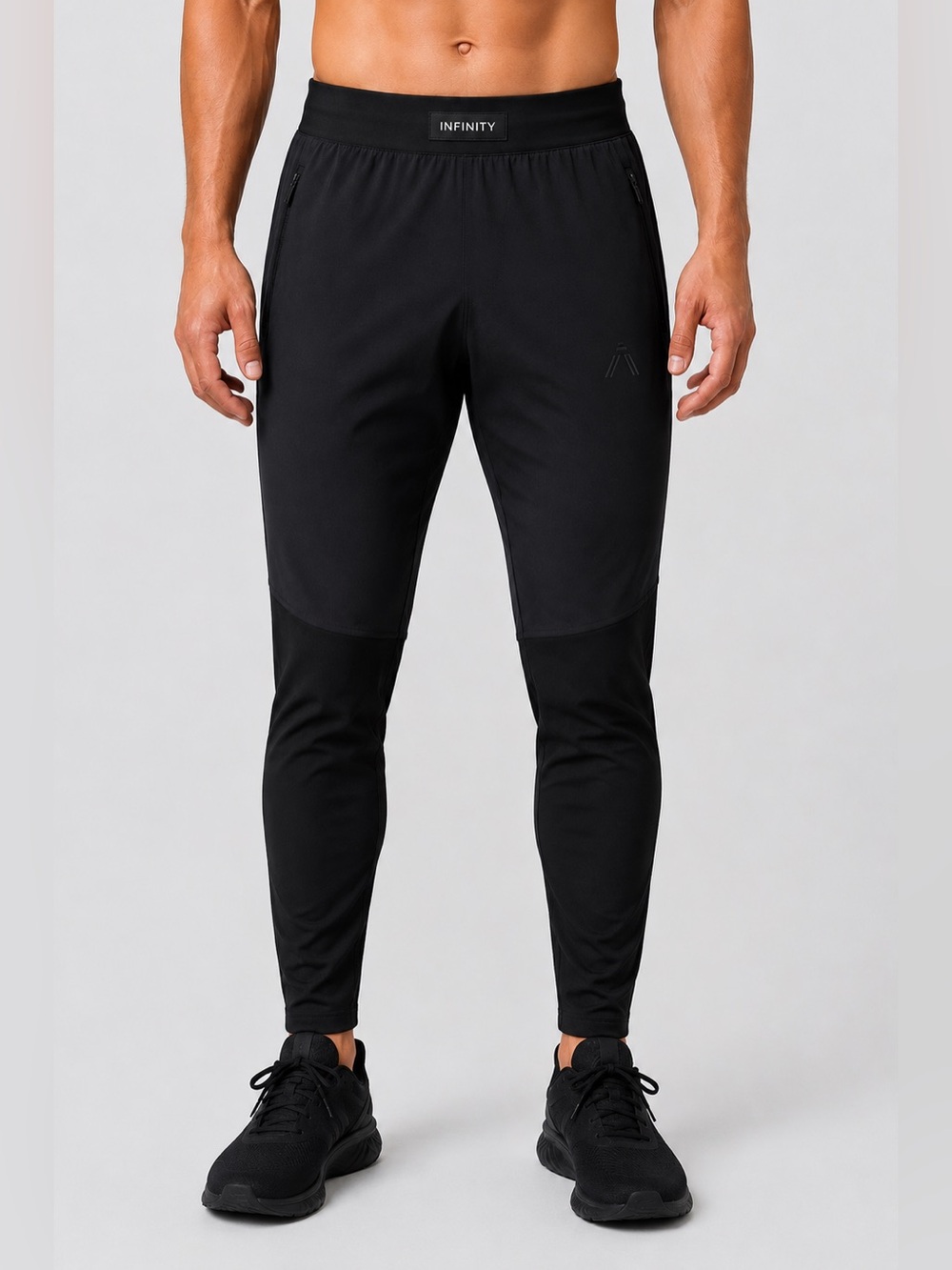 Alphalete Infinity Tech Joggers Men XL Black Performance Gym Pants